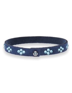 Karo Tennis Bracelet Navy Aquamarine