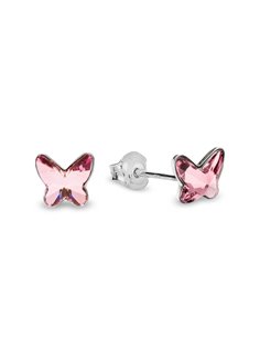 Kolczyki Butterfly Studs Light Rose