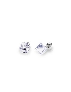 Kolczyki Medium Cube Studs Crystal