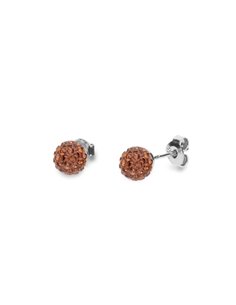 Kolczyki Paveball Studs Smoked Topaz