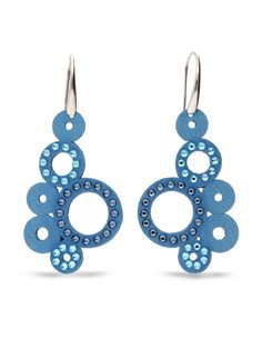 Kolczyki Bubbles Blue Light