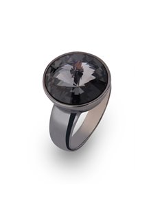 Licorice Candy Ring Silver Night
