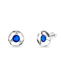 Boucles d'Oreilles Circle Studs Capri Blue
